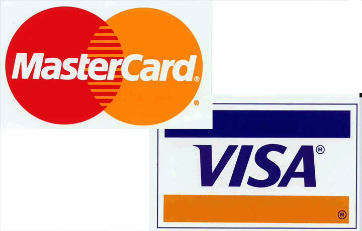 credit card logos.